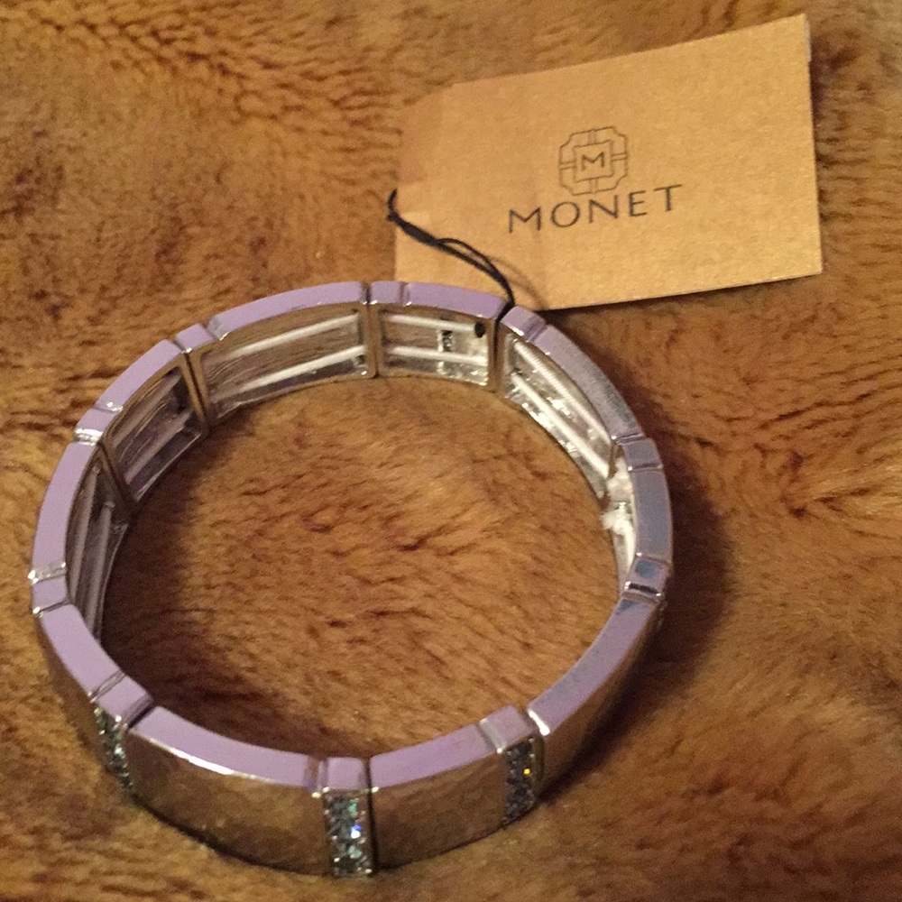Monet silver plated stretch bracelet new